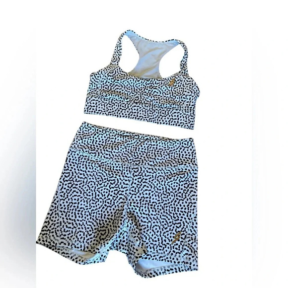 DO You Even Excel White Speckled Activewear Set Size M - Picture 6 of 13
